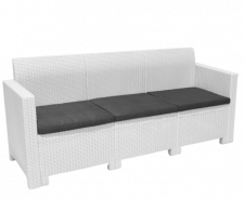 Плетеный трехместный диван для кафе, ресторанов и веранд 